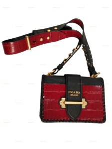 Prada Crocodile Leather Cahier Shoulder Bag