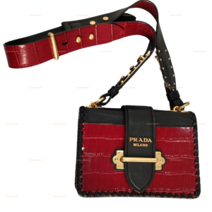 Prada Crocodile Leather Cahier Shoulder Bag